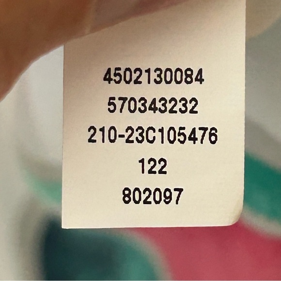 Chico's Pink/Green/White 3/4 Length Sleeve Flowing Ruffle Blouse Size 1(M) - Picture 6 of 12